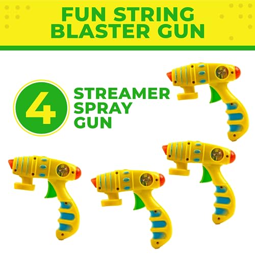 Toysery Party Streamer Spray String Shooter Toy for Boys and Girls, Party Streamer Spray String for Kids, Great Toy Pistol with Non-Toxic Party Spray