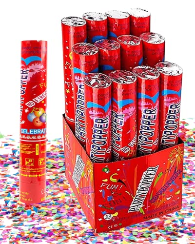 Toysery 12 Pack Wedding Sparklers - Cold Sparklers Wedding Send Off Ideas- Multicolor Compressed 12-Inch Large Party Poppers Sparkler For Birthdays, Wedding Confetti and Indoor or Outdoor Parties