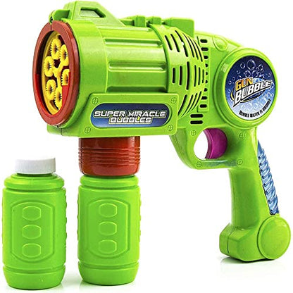 Toysery Bubble Gun Bubble Blower for Kids, Non-Toxic Handheld Bubble Machine with Leak-Resistant Design. Easy Refill Bubble Included