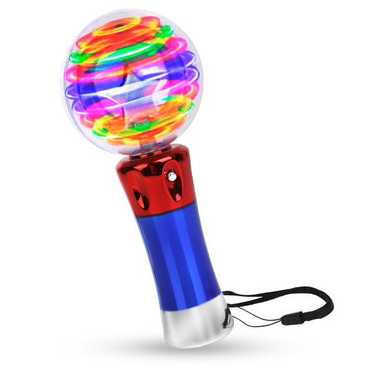 Toysery Spinning Light Up Toy Magic Wand for Kids, LED Light Up Wand Toy for Boys and Girls. Provides Thrilling Light Show Autism Sensory Toys