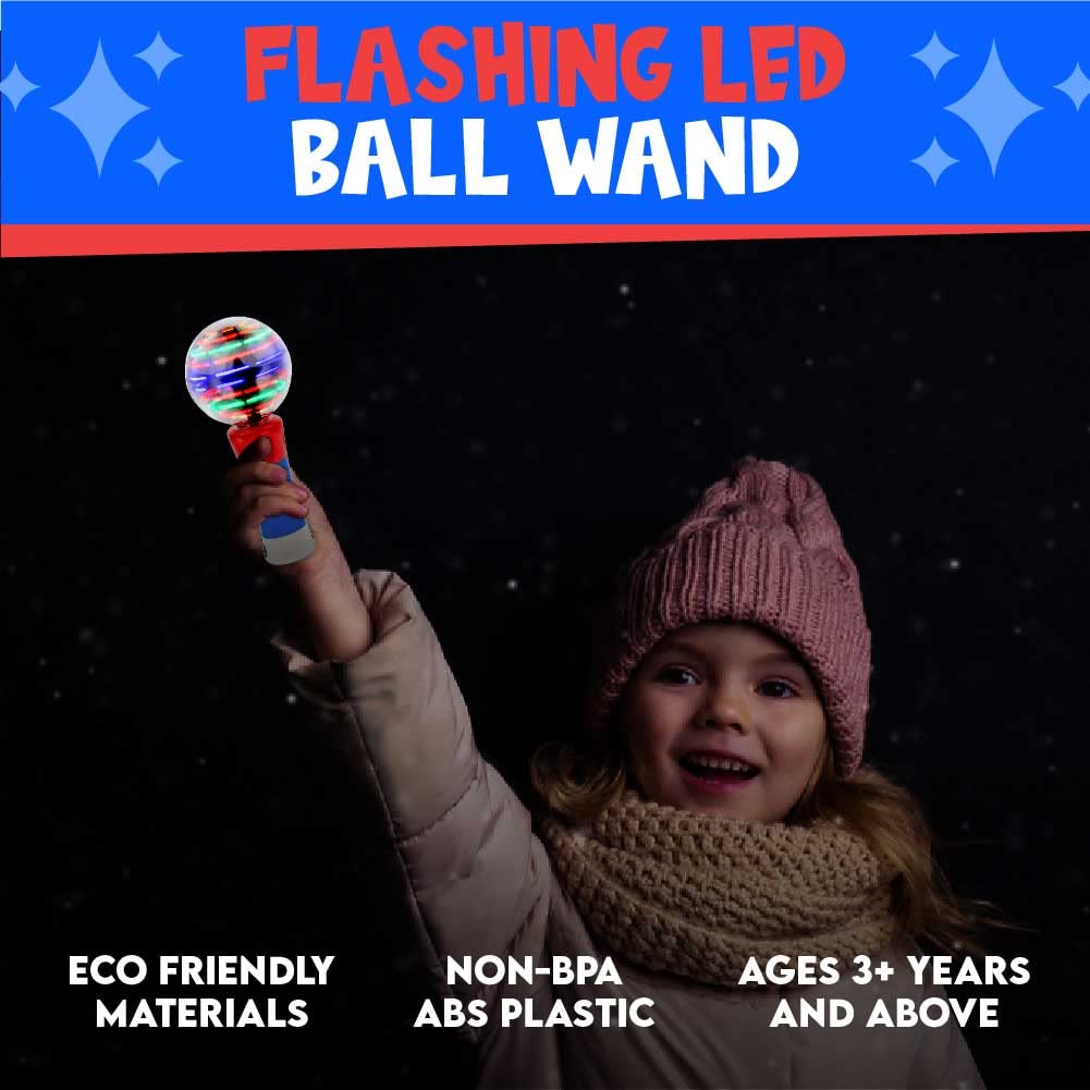 Toysery Spinning Light Up Toy Magic Wand for Kids, LED Light Up Wand Toy for Boys and Girls. Provides Thrilling Light Show Autism Sensory Toys