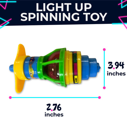 Toysery Gyroscope Spinner Toys with Flashing LED Lights - 20 Pieces Light Up Spinning Tops for Kids