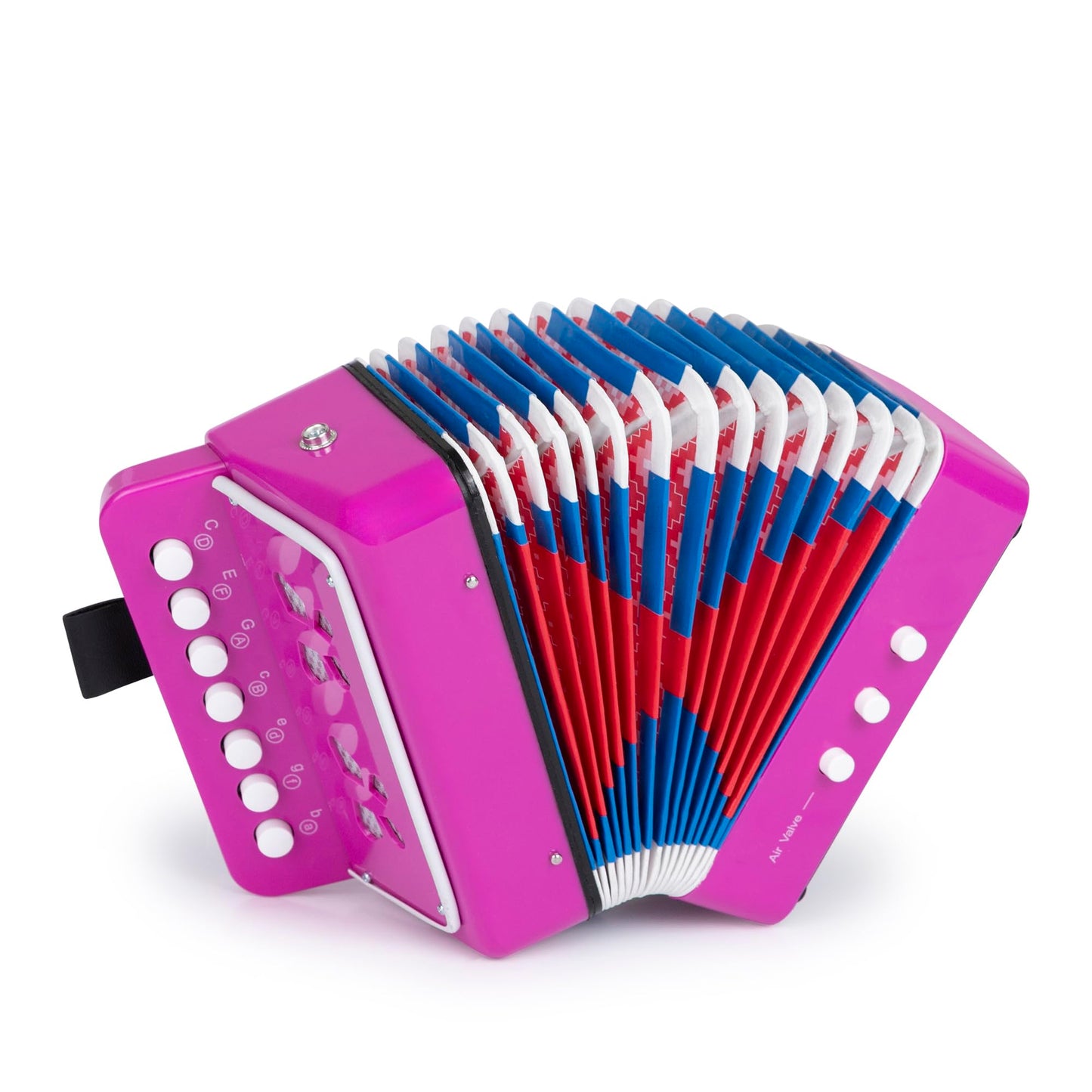 Kids Toy Accordion with 7 Vocal Keys. Portable Mini Musical Instrument with Easy to Carry Back Strap included. Ideal for Kids 3+ Purple