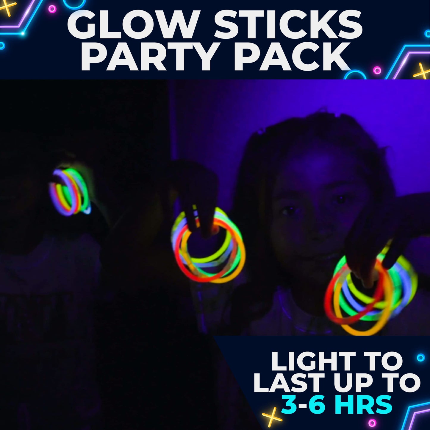 Toysery Glow Sticks Party Supplies - 36 Foam Light Sticks and 100 Neon Glow Sticks LED Light Up Party Favors and Accessories