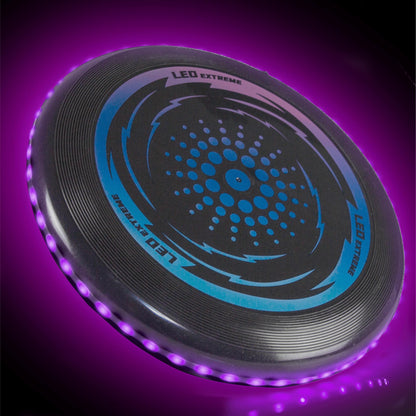 Toysery LED Light Up Fresbee - Glow in The Dark Fresbee for Kids and Adults, Flying Disc Adventure for Day and Night - Easy to Use Ideal for Camping Game (Purple)