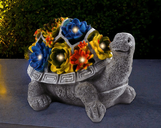 JLXTREME Light Up Turtle Garden Decor with Solar Lights, Birthday Gifts for Mom, Solar Turtles for Outdoors Patio Lighting, Outdoor Solar Lantern